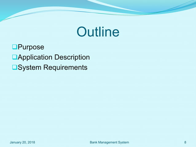 Presentation on java project (bank management system) | PPTX