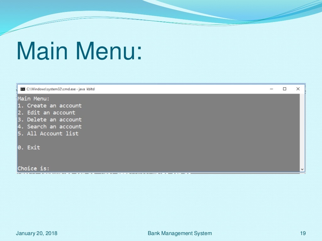 bank management java project bank management java project