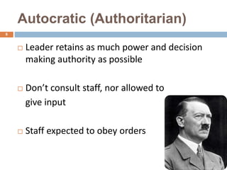 Basic Leadership Styles | PPTX