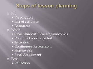 Presentation on lesson planning | PPTX