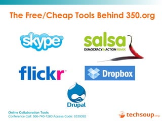 The Free/Cheap Tools Behind 350.org 