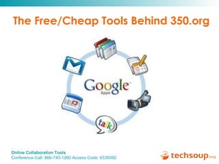 The Free/Cheap Tools Behind 350.org 