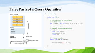 Three Parts of a Query Operation
 