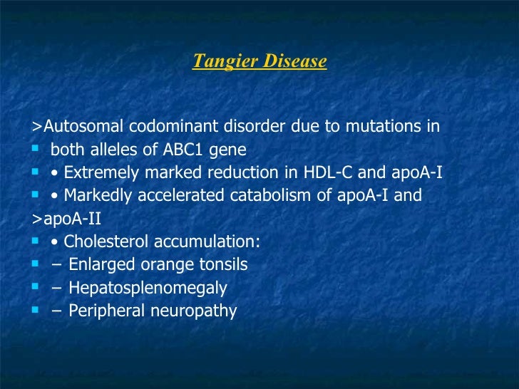 Image result for tangier disease