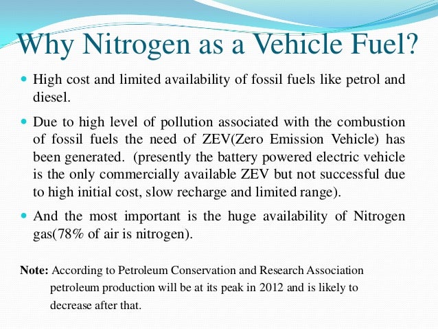 presentation on liquid nitrogen vehicle nitrogen pt chart