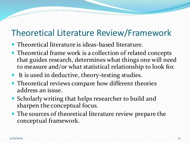 meaning of theoretical literature review