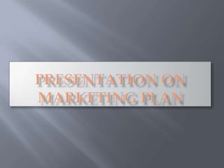Presentation on marketing plan 