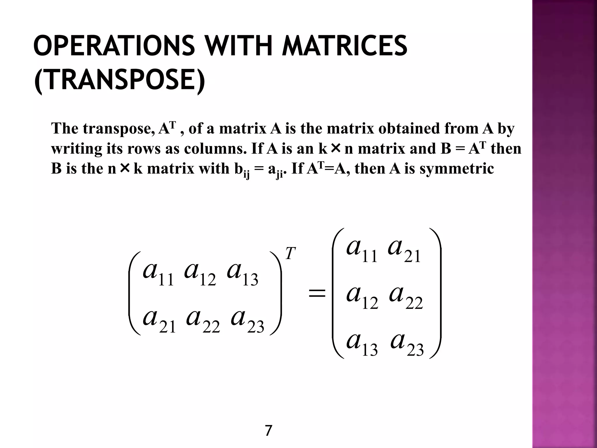 Presentation on matrix | PPTX