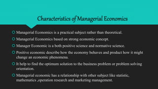 Introduction of Managerial Economics ppt | PPTX
