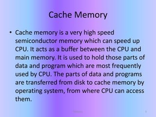 Basic information about Computer memory | PPTX