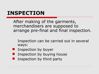 Merch Inspections Presentation on Merchandising | PPT