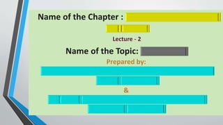 Presentation On Module 2 Lecture 2 Pptx