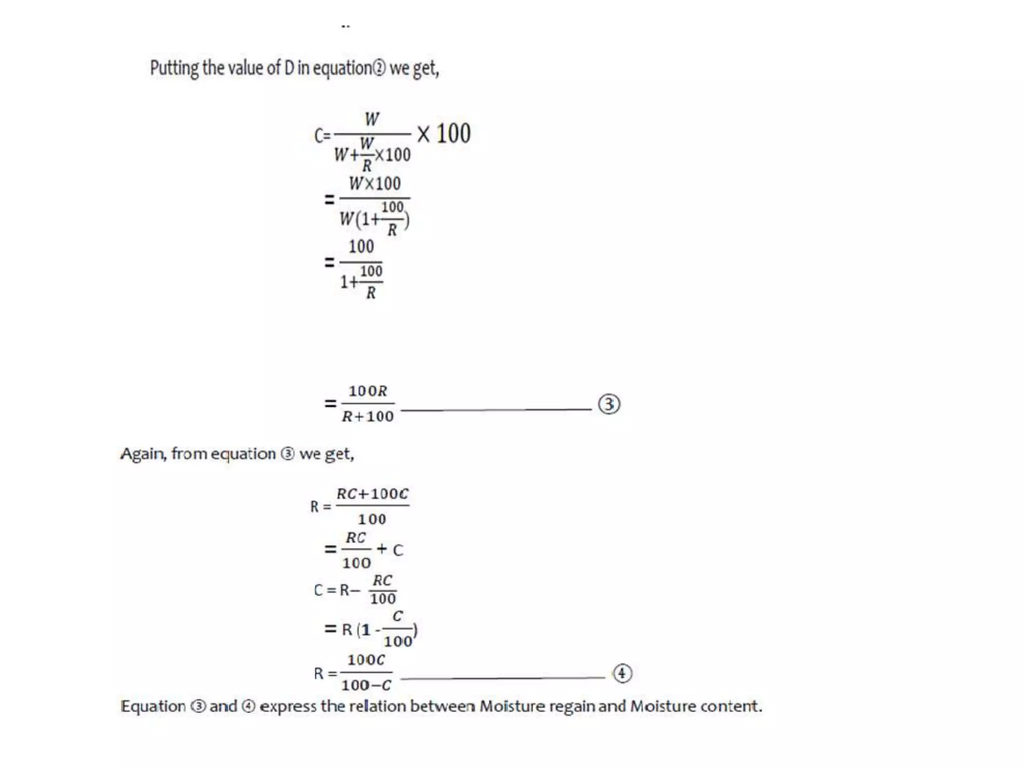 Moisture regain and moisture content PPT