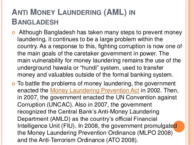 Presentation On Money Laundering In Bangladesh