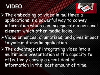 Video In Multimedia Presentation on Multimedia | PPTX