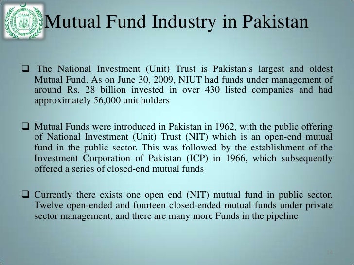 Presentation on mutual funds in pakistan
