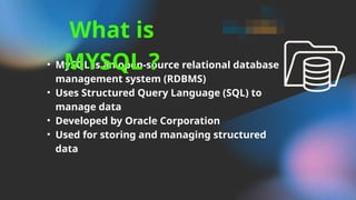 Comprehensive Overview of MySQL: Features, Architecture, and ...
