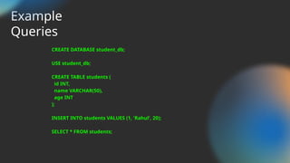Comprehensive Overview of MySQL: Features, Architecture, and ...