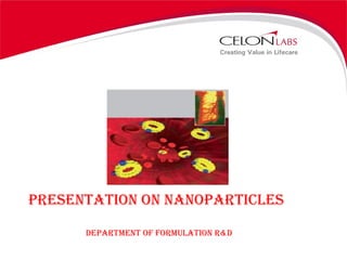 PRESENTATION ON NANOPARTICLES DEPARTMENT OF FORMULATION R&D 