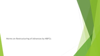 Norms on Restructuring of Advances by NBFCs
 