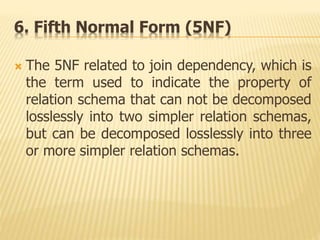 Presentation on Normalization.pptx | Databases | Computer Software and ...