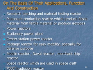Presentation on nuclear reactor on9 10-07 | PPTX