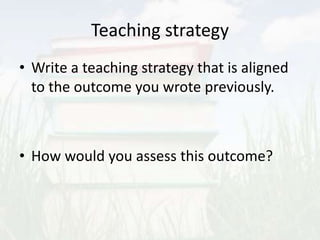 Presentation on writing outcomes