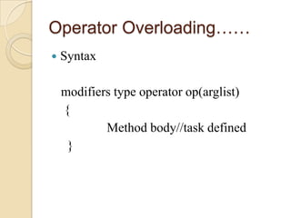 Presentation on overloading | PPTX