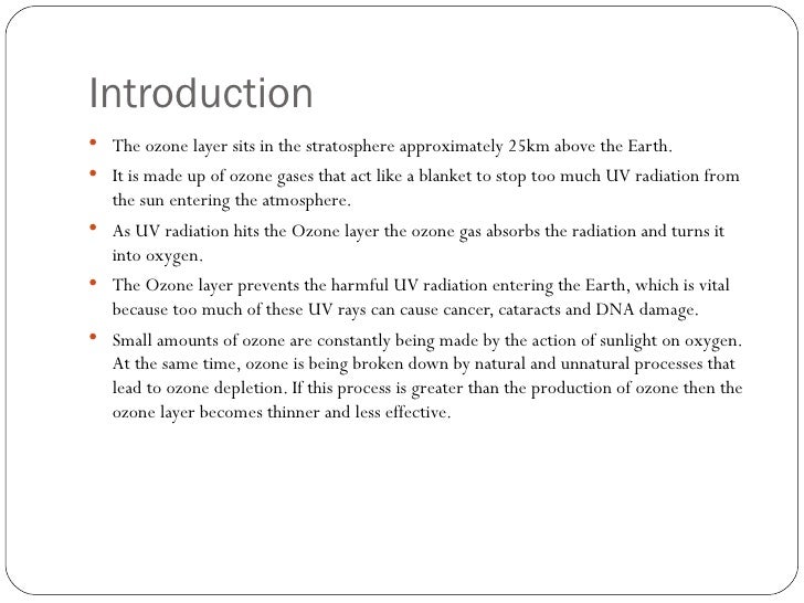 Free Essays on Ozone Depletion