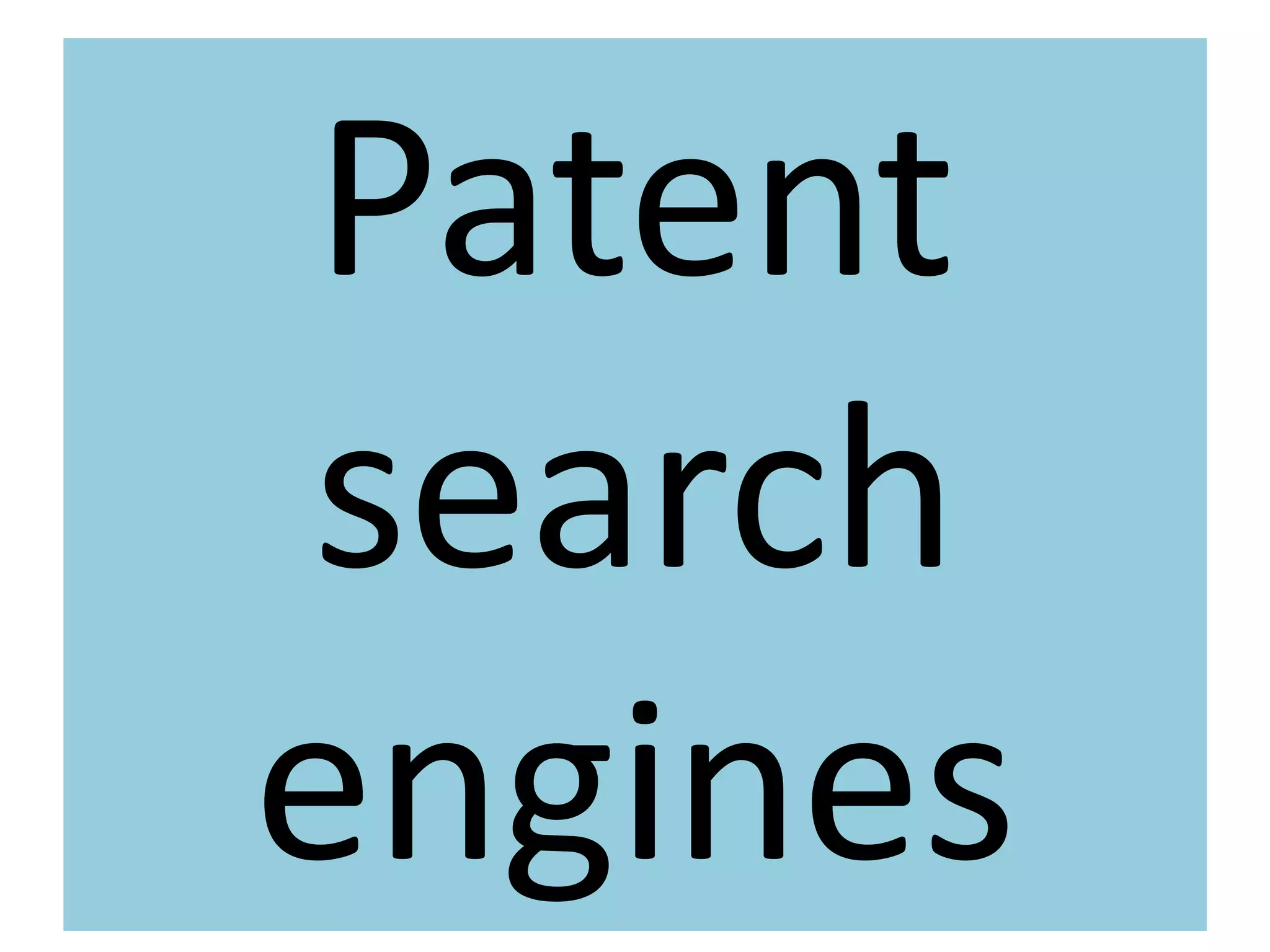Picture of Presentation on patent search | PPTX