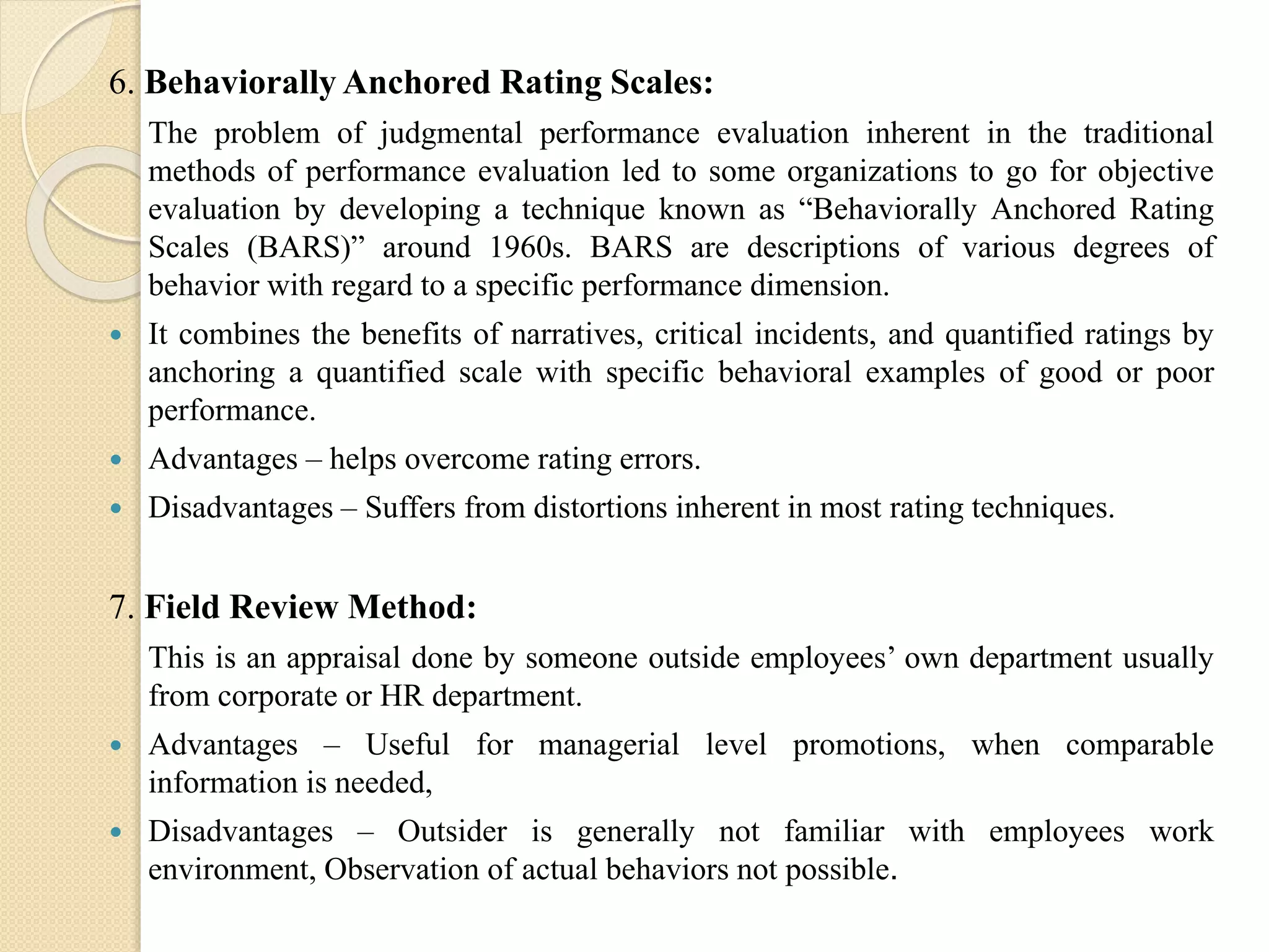 Presentation on performance appraisal process and methods | PPTX