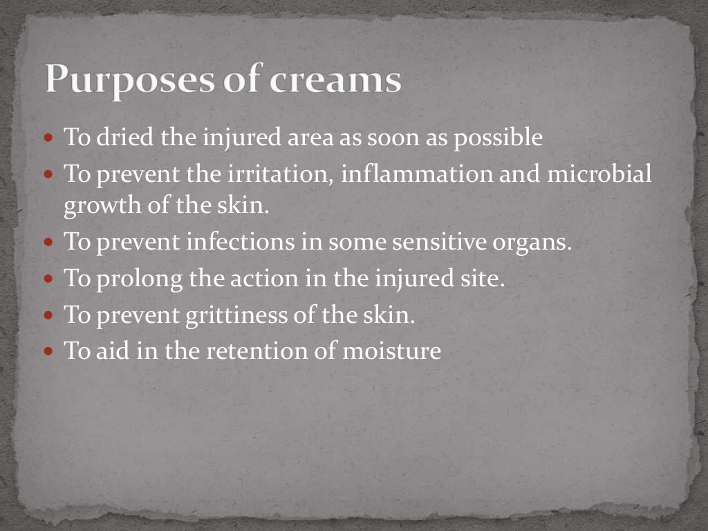 Presentation on pharmaceutical cream(n.i.r)