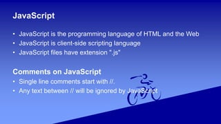 Presentation on php and Javascript | PPT