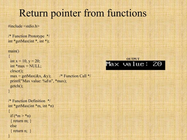 Presentation on pointers | PPT