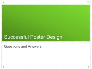 110




Successful Poster Design
 