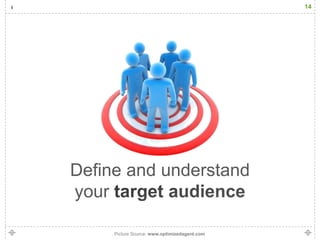 14




Define and understand
your

     Picture Source: www.optimizedagent.com
 