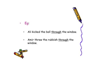 Presentation on prepositions