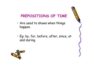 Presentation on prepositions
