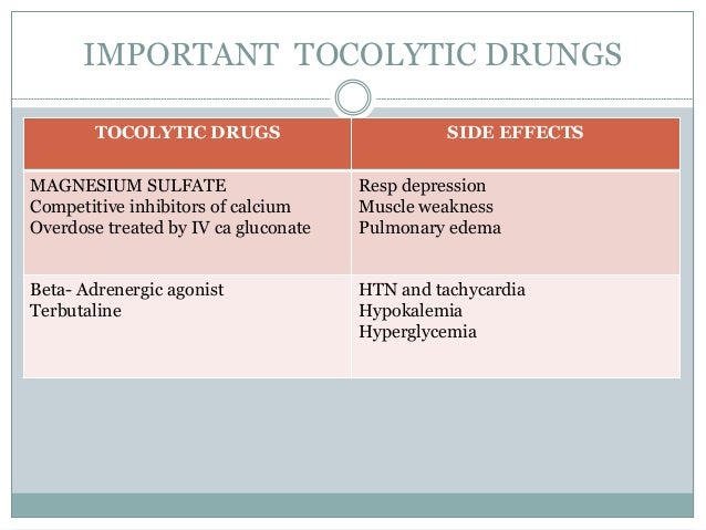Terbutaline Side Effects On Baby