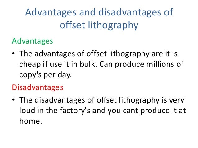 advantages offset printing Presentation on types print