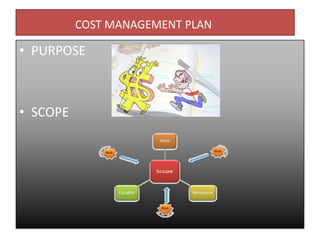 COST MANAGEMENT PLAN
• PURPOSE
• SCOPE
 
