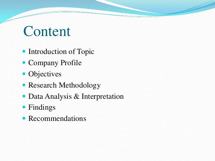 project report presentation
