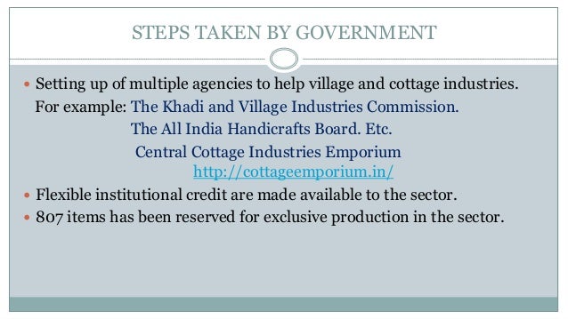 Presentation On Study Of Unorganized Cottage Industries