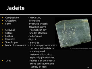 Jadeite Pyroxene PYROXENE MINERAL GROUP | PPTX
