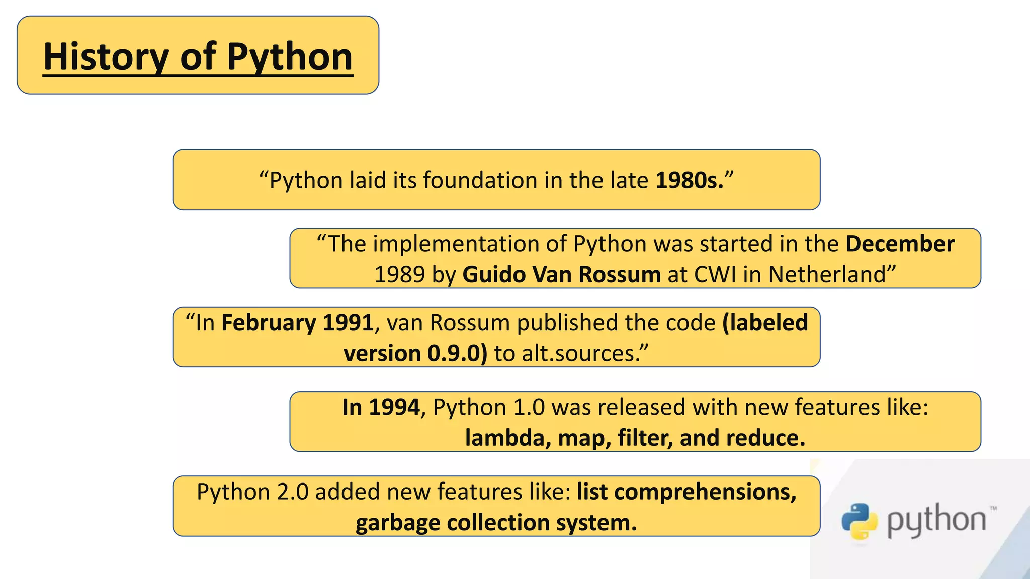 Presentation on python | PPTX