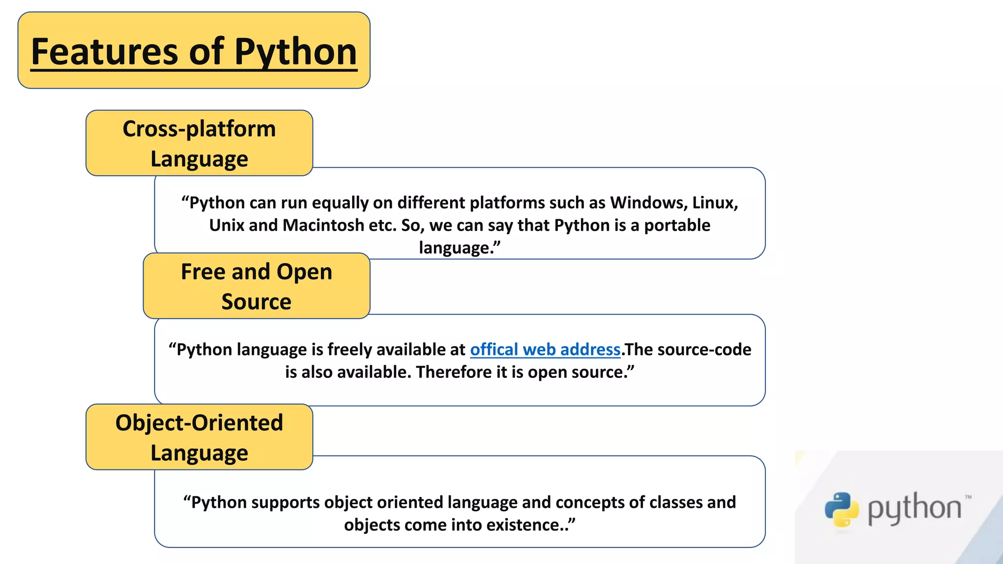 Presentation on python | PPTX