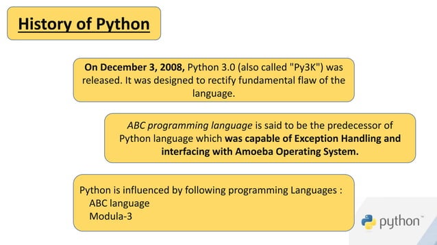 Presentation on python | PPTX | Programming Languages | Computing