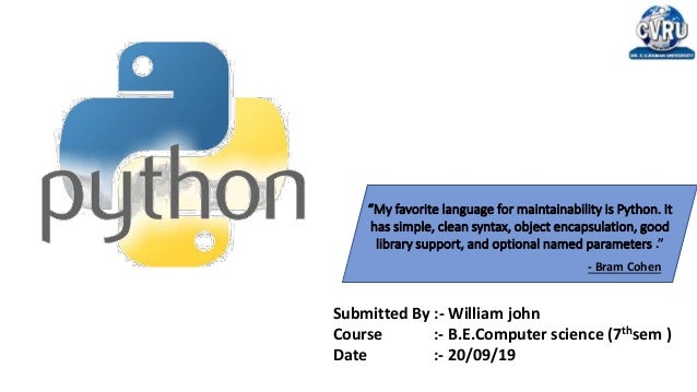 Presentation on python