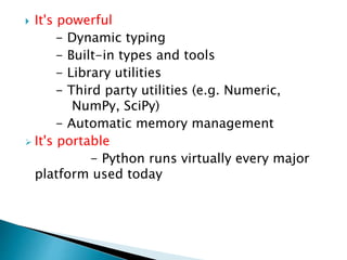 Presentation on python | PPT