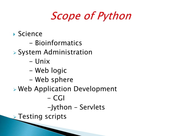 Presentation on python | PPT